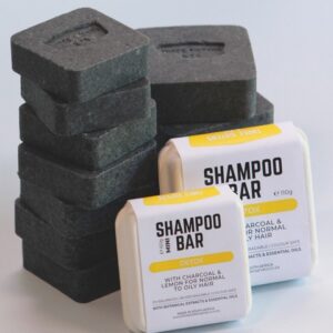 Detox & Clarifying Shampoo Bar with Lemon & Charcoal for Normal to Oily Hair.